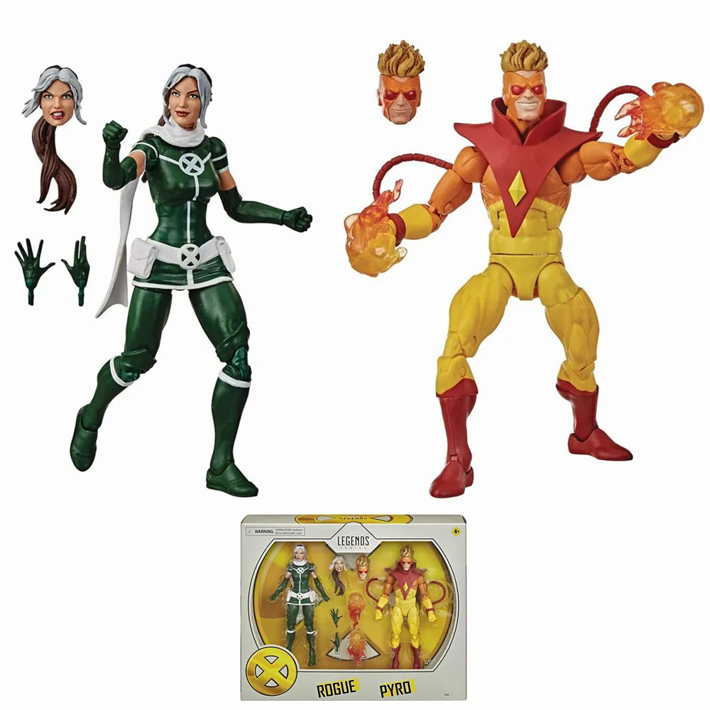 

New In Box Original Marvel Legends Rogue & Pyro 2 Pack 6" Action Figure Anna Marie John Allerdyce Comic Toys Doll Model