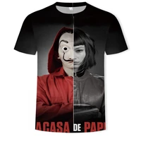new mask male 3d printing clown male interesting graphic t shirt hip hop short sleeved o neck streetwear for men and women