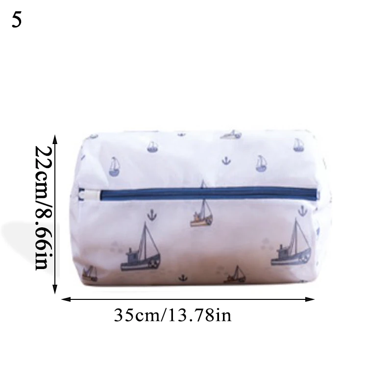 

6 Sizes Polyester Mesh Wash Laundry Bag For Clothes Underwear Household Protected Lingerie Bra Washing Thickening Printing Bag