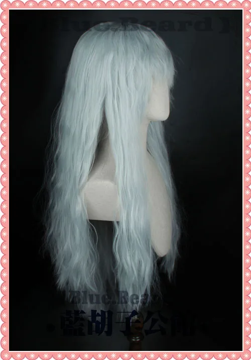 Berserk Griffith Cosplay Wig Silver White Mixed Blue Curly Wavy 70cm Long Heat Resistant Synthetic Hair funny halloween costumes