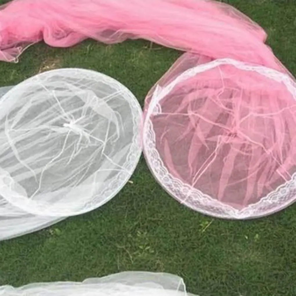 2 Pieces Portable Mongolian Folding Bed Net Dome Lace Mosquito Bidirectional Bedding Indoor Outdoor Play Tent | Дом и сад