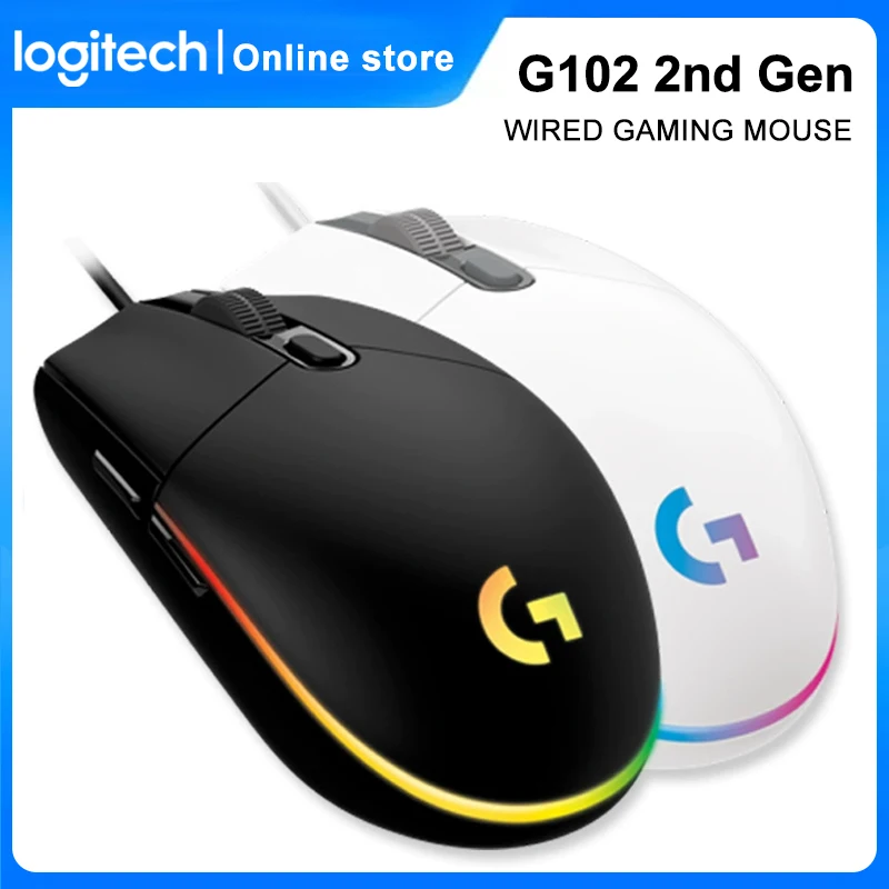 

Logitech G102 LIGHTSYNC 2nd Gen Gaming Wired Mice RGB backlit gaming For Laptop windows 10/8/7 2Gen Optical Mouse