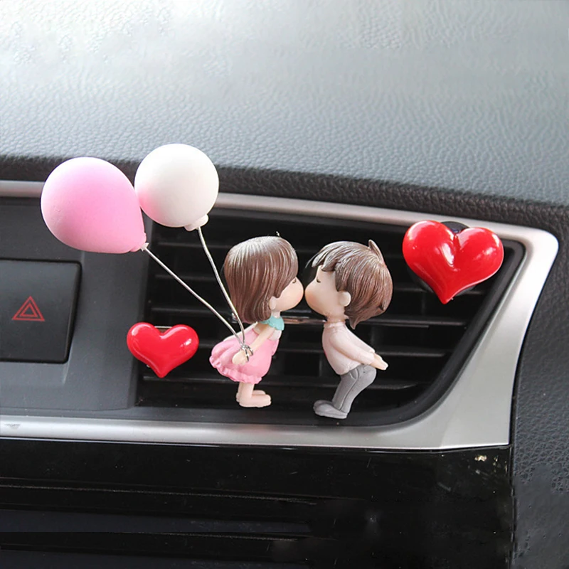 

Creative Couple Decoration Car Air Outlet Perfume Clip Aromatherapy Air Conditioning Decoration Car Accessories Cute Decoration