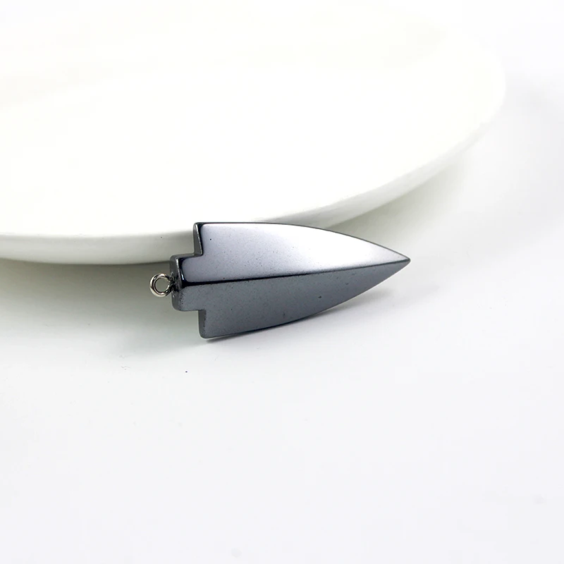 1 шт черный гематит форма стрелы ожерелье кулон DIY ювелирные аксессуары