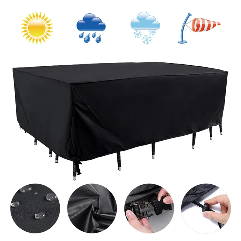 

420D Oxford Cloth Furniture Dustproof Cover Outdoor Chair Table Cover Fabric Patio Garden Furniture Waterproof Covers Dust Cover
