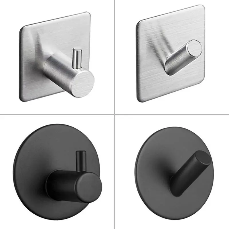 

4 шт. вешалка для полотенец из нержавеющей стали, самоклеющиеся клейкие для одежды, Комплект полок R7RC