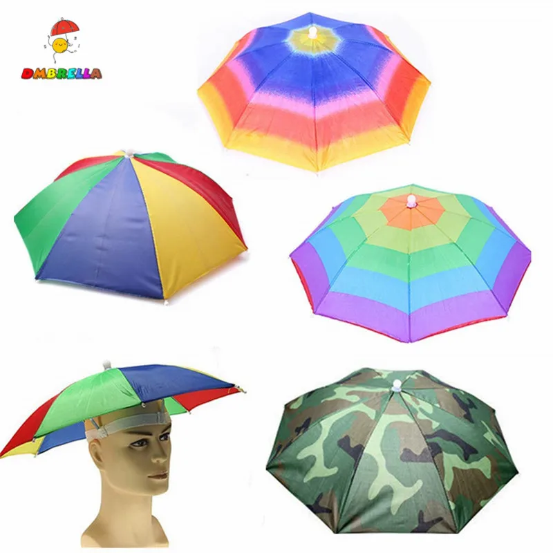 Портативный головной Зонт DMBRELLA шапка для взрослых и детей на открытом воздухе