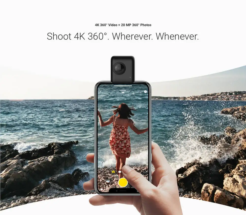 Insta360 Nano S 4K 20MP фото 360 VR видео панорамная камера для iphone X iphone 6 7 8 серии съемка 4K 360 ° видео 360 ° фотографии