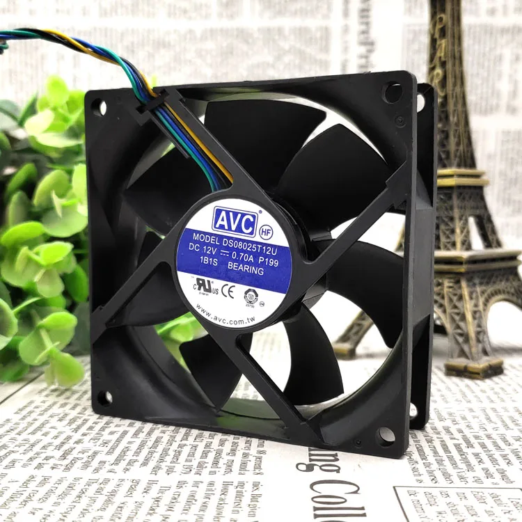 

Новый оригинальный DS08025T12U 0.70A 12V 8025 контроль температуры скорости регулирования шариков 8 см охлаждающий вентилятор