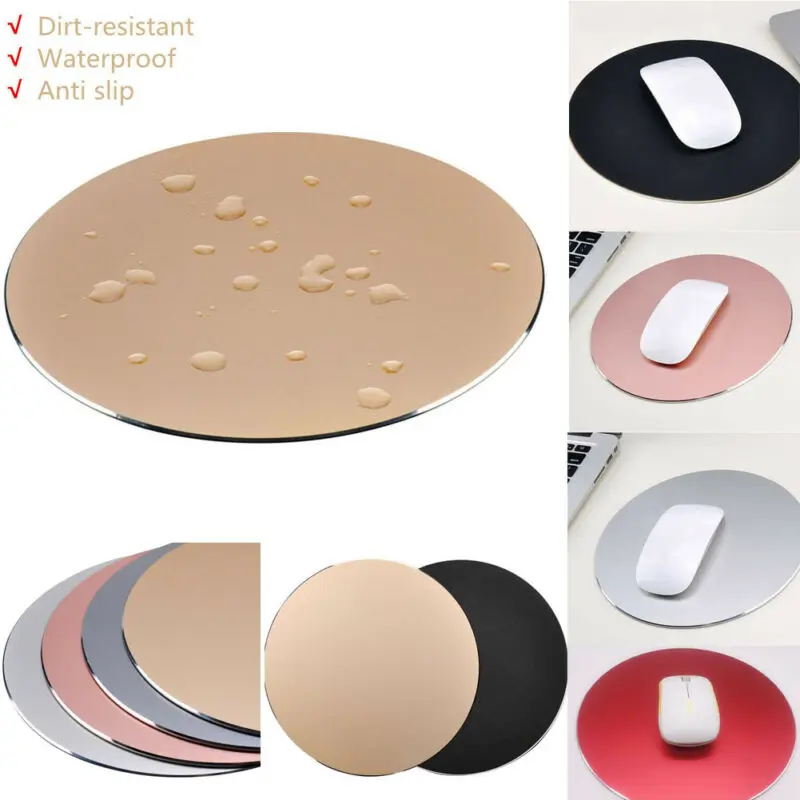 Круглый коврик для мыши из алюминиевого сплава 200 мм игровой ноутбука ПК
