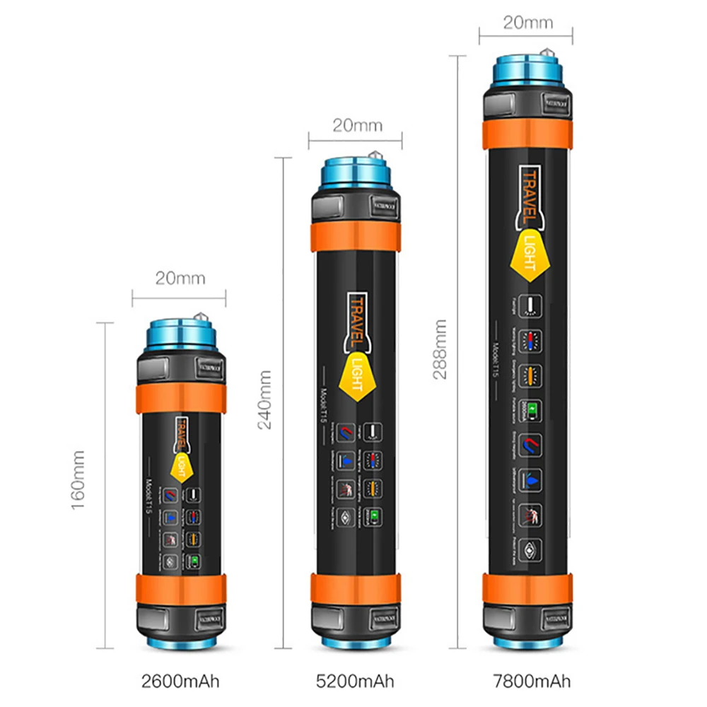 

Portable LED Rechargeable Emergency Light For Car Home Outdoor Camping Lantern Multifunctional Strobe Flashlight Waterproof