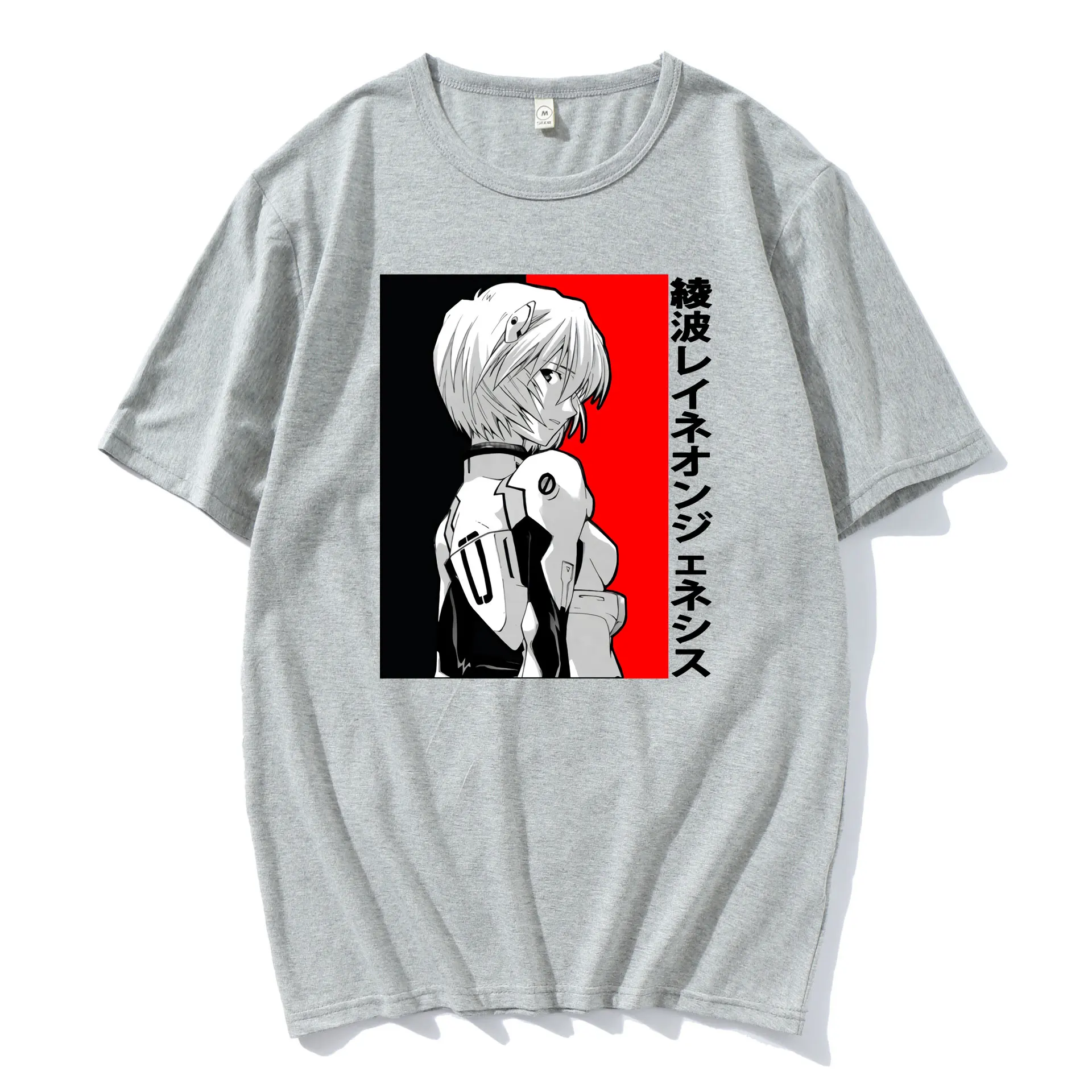 

Japan Anime Rei Ayanami Evangelion Funny Graphic Print T Shirt Men New Black Casual Short Sleeve Tshirt Homme Unisex T-shirt Tee