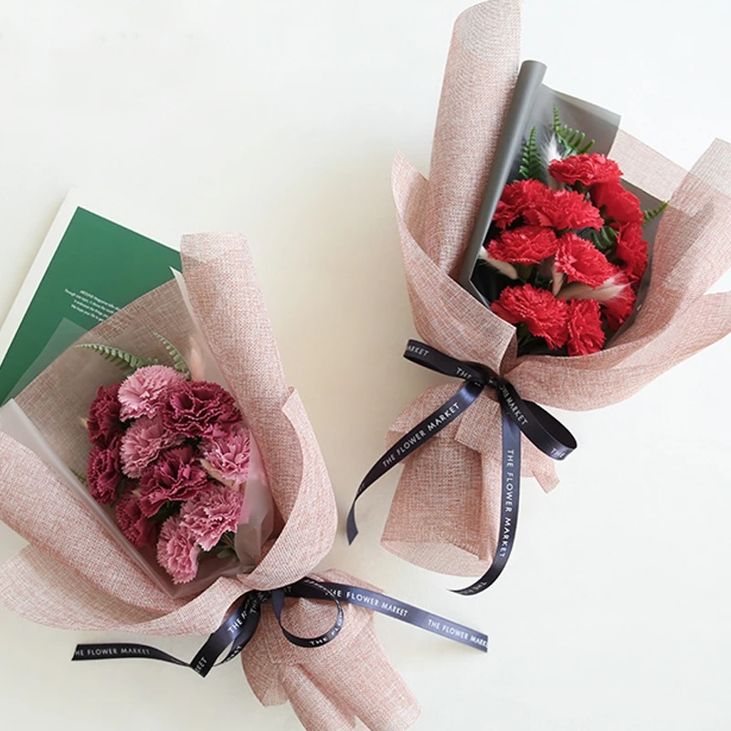 

Оберточная бумага из хлопка и льна, 48 см х 5 ярдов, s Упаковка букета, бумажные салфетки ручной работы, бумага для рукоделия, Цветочные материа...