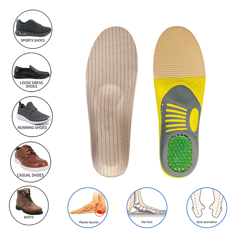 

Premium Orthotic Gel Insoles Orthopedic Flat Foot Health Sole Pad For Shoes