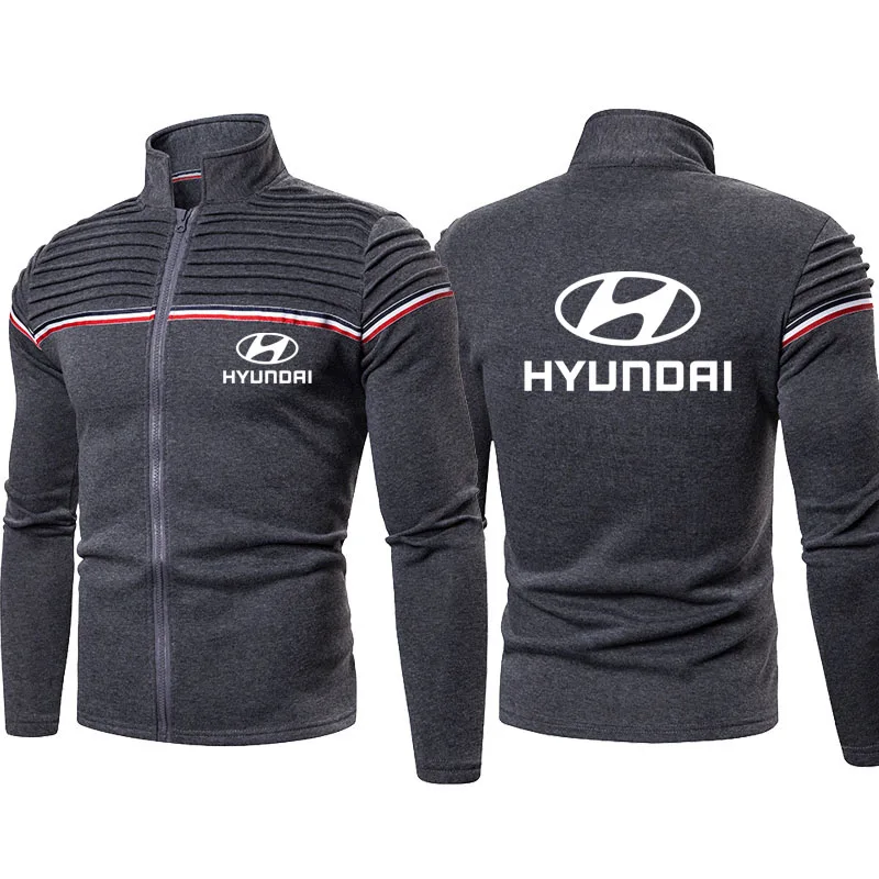 

Mens Fashion Jackets Coat Hyundai car logo Print New Men's sportswear zipper Jacket 2021 Autumn men's clothing Casual Streetwear
