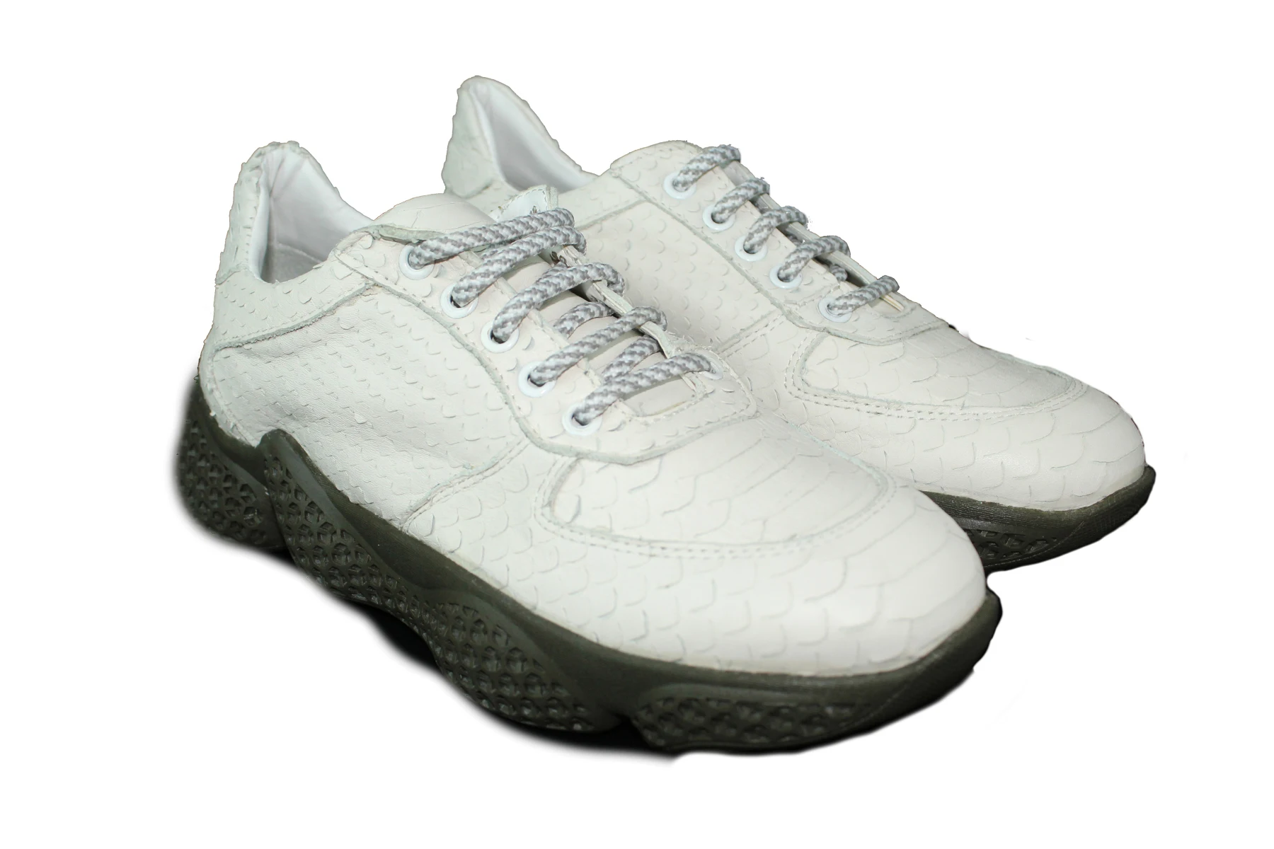 

White Textured Women Shoe