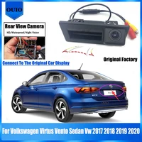 hd rear view camera for volkswagen vw virtus vento sedan 2017 2020 original screen input parking reversing camera trunk handle