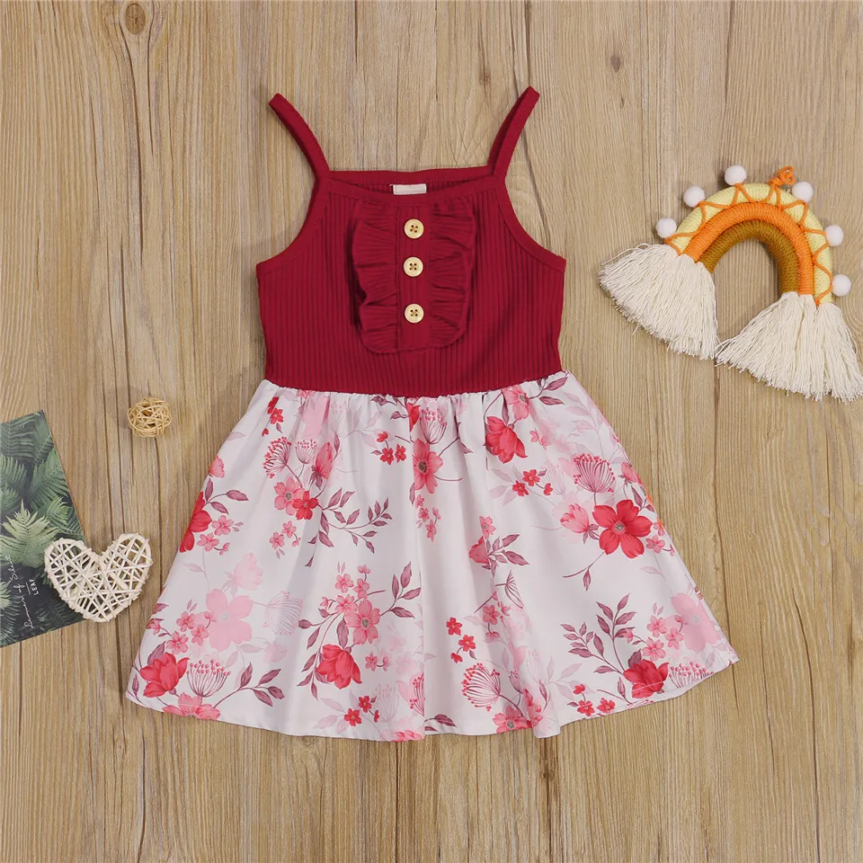 Повседневное платье-комбинация WenaZao для девочек летние милые платья без рукавов