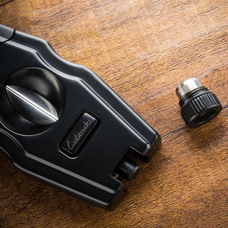 Портативный резак для сигар V Cut из нержавеющей стали встроенный дырокол Дырокол