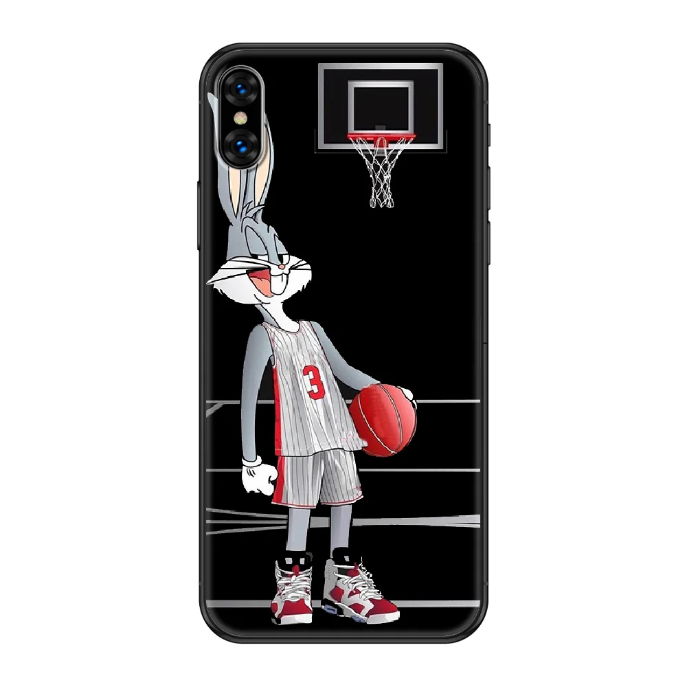 

Cartoon Cute Bugs Bunny Phone case For iphone 4 4s 5 5S SE 5C 6 6S 7 8 plus X XS XR 11 PRO MAX 2020 black art Etui trend cover