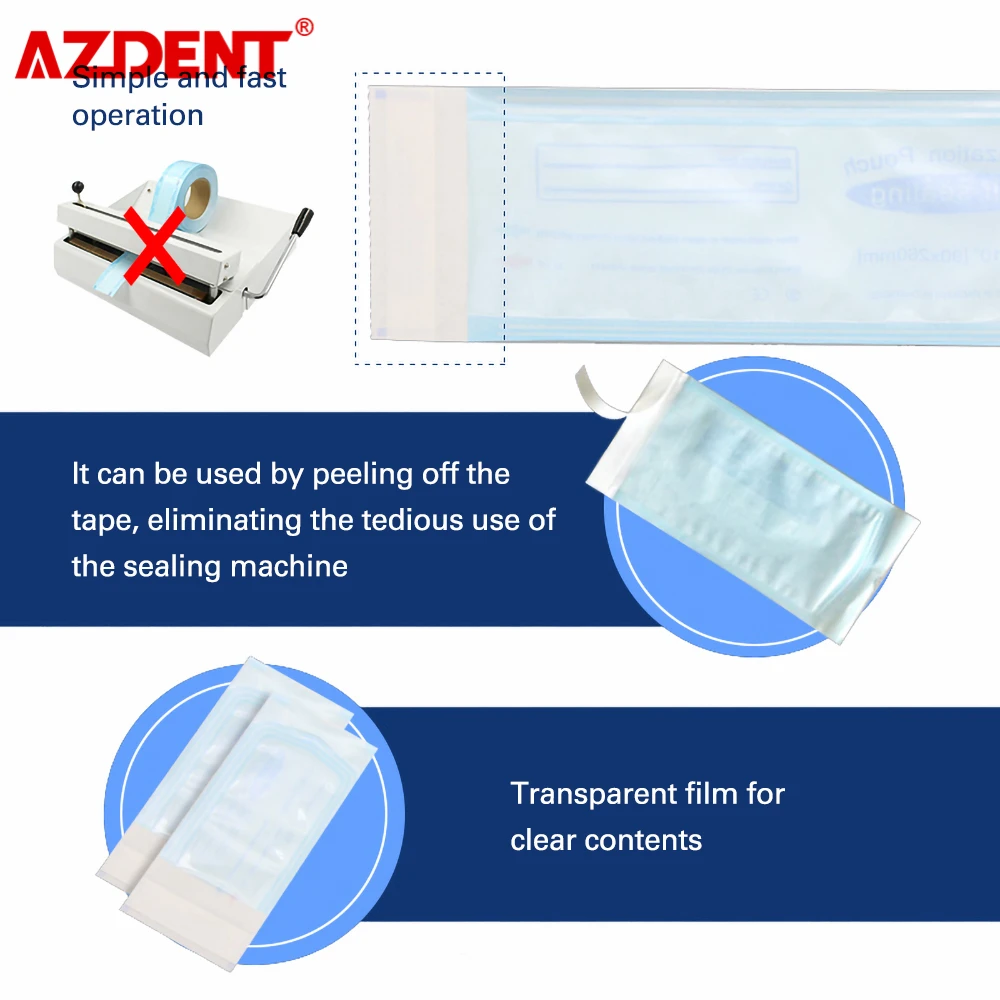 Медицинские пакеты для стерилизации 200 шт в коробке высокотемпературные оксидом