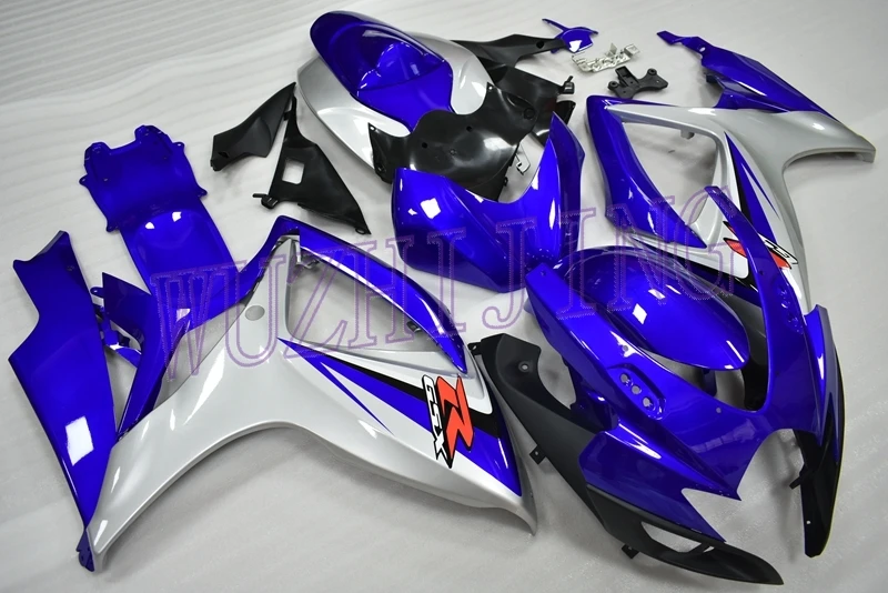Тела Наборы GSXR 600 2007 кузов GSX R 750 2007 синий чернобелый обтекатель GSXR 750 2006-2007 K6