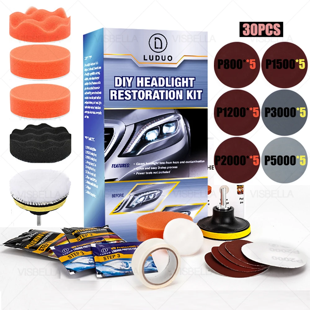 

Car Headlight Polisher Restorer Polish Paste for Auto Headlights Restoration Kit Washer Chemical Wax Headlamp Lenses Repair Care