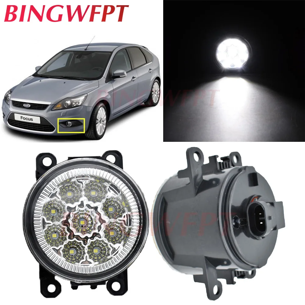 

2 шт./лот высококачественные светодиодные противотуманные фары для переднего бампера автомобиля Focus MK2 MK3 2004-2015 галогенные лампы для Ford EcoSport ...
