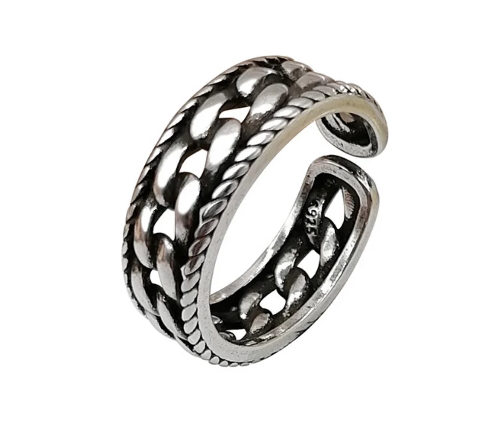 

2021 new retro Hong Kong style elegant romantic ring fashionable women exquisite adjustable ring jewelry