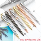 Классический дизайн, брендовая металлическая шариковая ручка, роскошная деловая Мужская ручка лучшего качества для подписи, купите 2 ручки, отправьте подарок