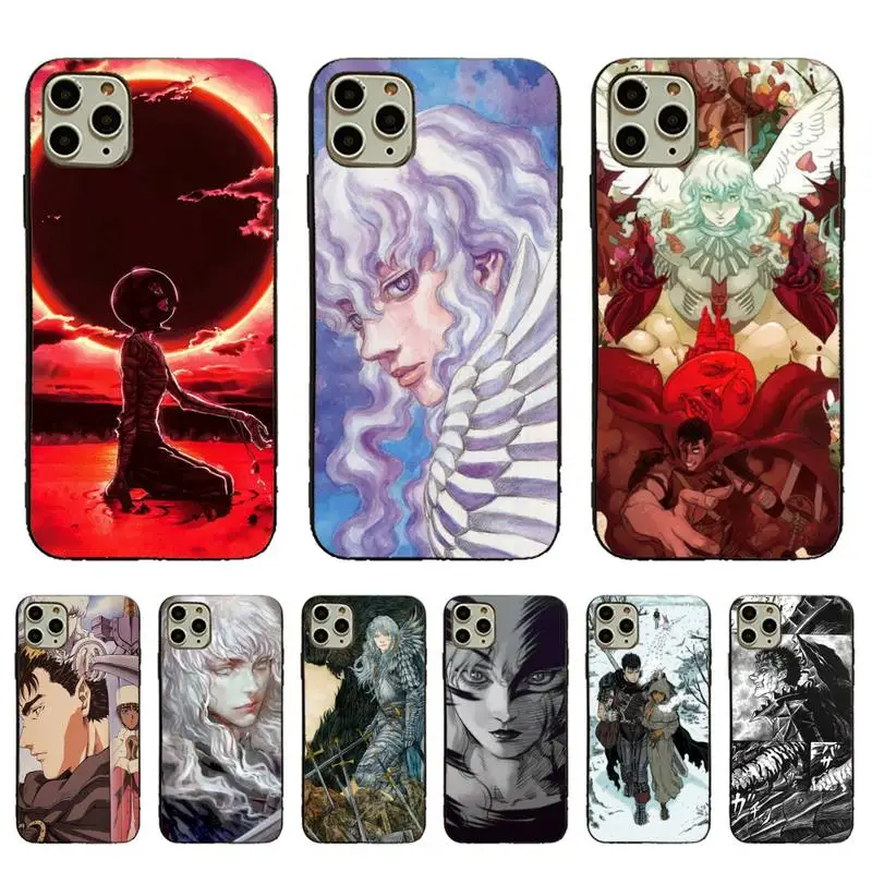 

Griffith Berserk anime Luxury Soft Phone Case for iphone 13 11pro 12pro MAX 8 7 6 6S Plus X XS MAX 5 5S SE XR Fundas Capa