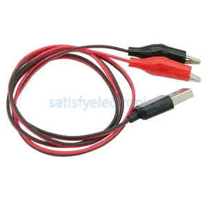 Испытательные зажимы типа крокодил к USB разъему папа кабель адаптера питания 75 см