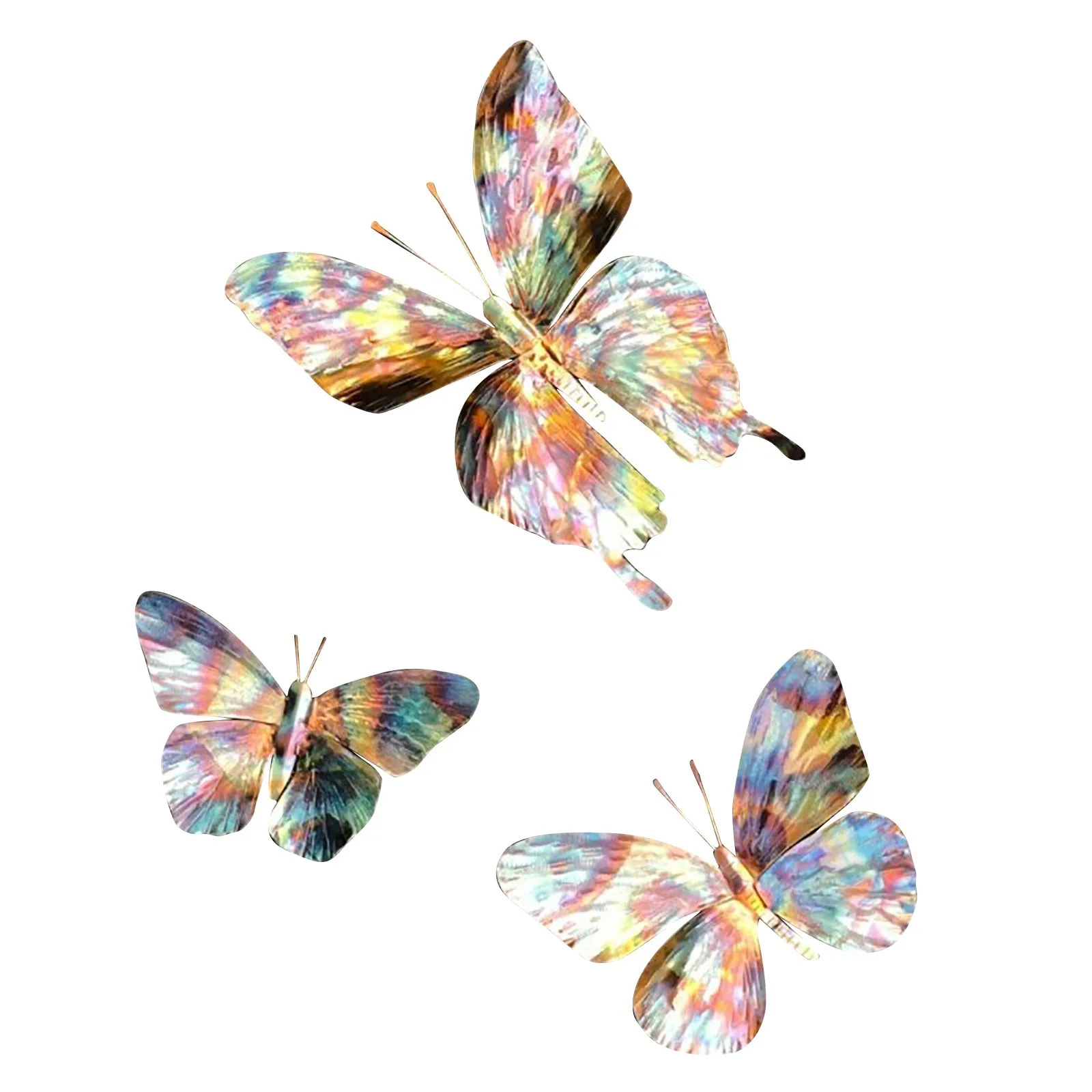 

Metal 3d Butterfly Wall Art Tv Background Artificial Hanging Decorations Colorful Diy Craft Backyard Garden Patio Home Decor#g3