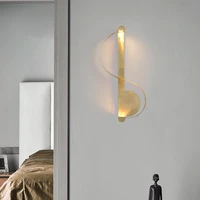 jmzm modern copper wall lamp s shape creative art decoration hotel corridor wall lamp for american living study room bedroom