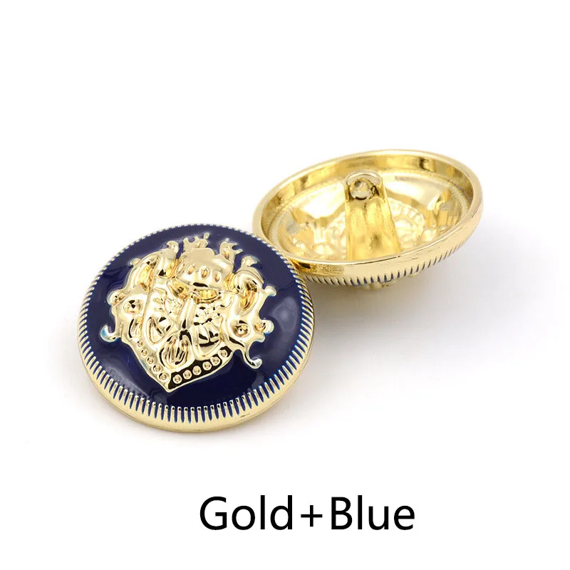 goldblue 10/20 штук Модные металлические пуговицы Винтаж золото декоративной пуговицей для пальто куртка DIY Botones для шитья одежды аксессуары D4-7 - Цвет: goldblue