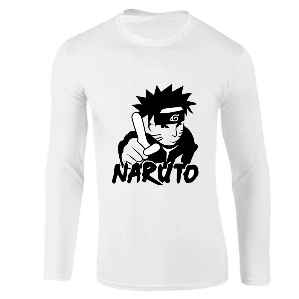 Наруто хлопковая Футболка уличная одежда аминовая мужская осень с длинным