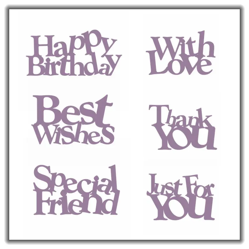 Металлические пресс-формы с надписью &quotHappy Birthday&quot наилучшими пожеланиями рамка