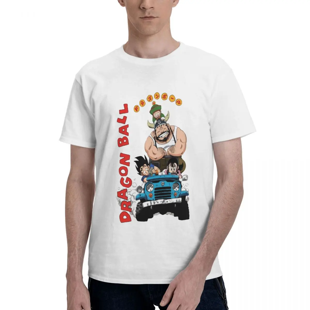 

Bandai Dragon Ball Z Men's T Shirt Anime Saiyan Dbz Creative Tees Short Sleeve Round Collar T-Shirts Pure Cotton Plus Size Tops