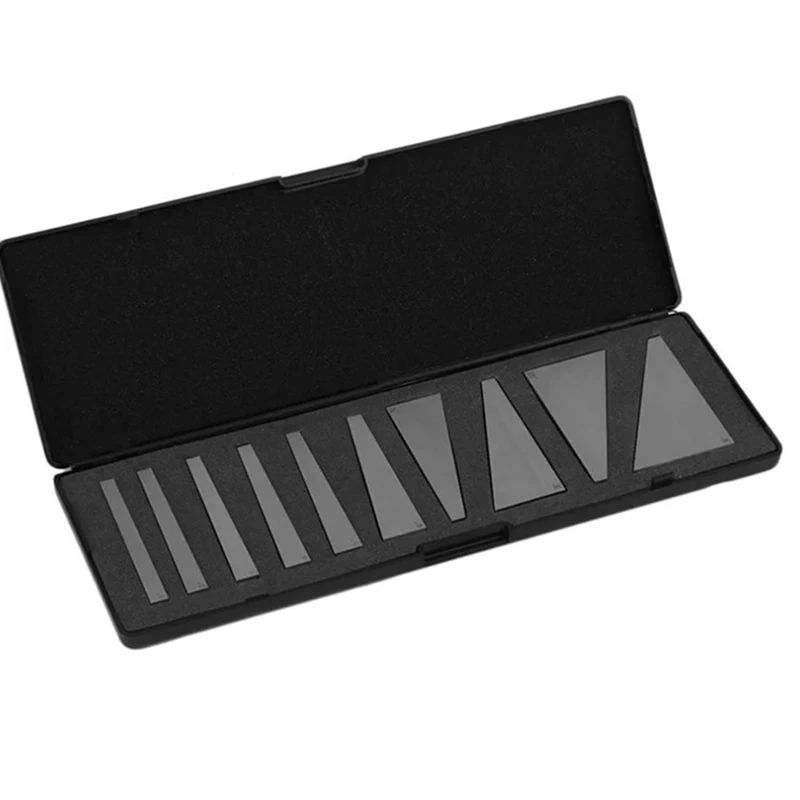 

10Pc 1-30 Degree Precision Ground Durable Angle Block Set With Storage Case For Lathes Milling Machinist Tools Angle Block Gage