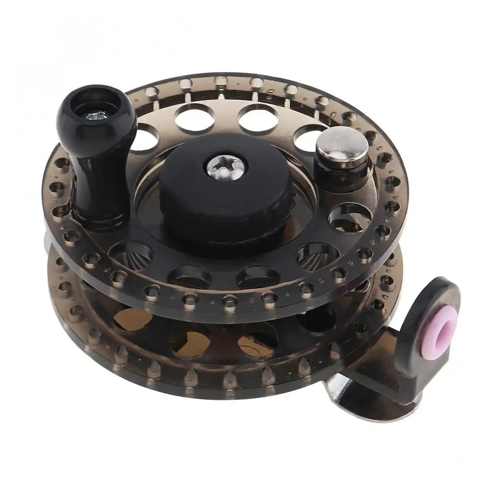 Прозрачная черная катушка для ловли нахлыстом диаметр 60 мм колесо подледной