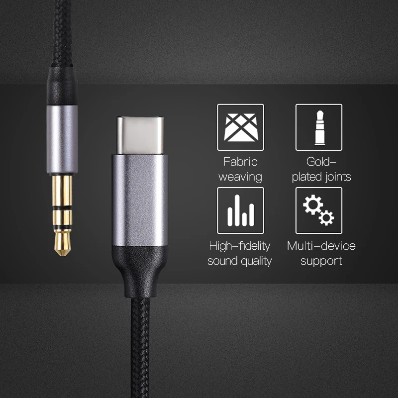 Наушники KUULAA с USB C на 3 5 мм AUX адаптер типа Jack для Huawei Mate 20 P30 Oneplus 7 pro Xiaomi Mi 6 8 9 SE