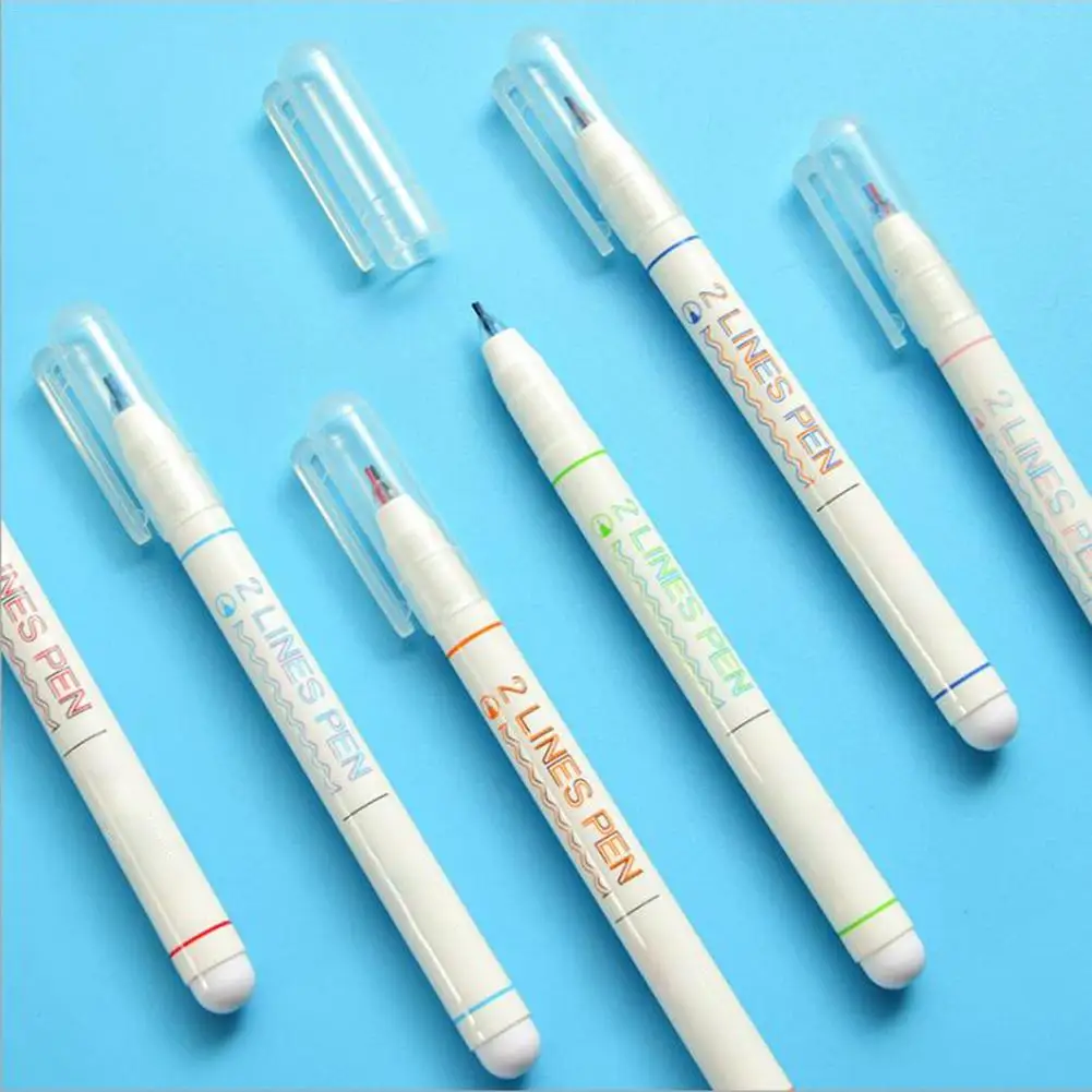 Инновационный милый художественный маркер двойная линия дневник ручка для