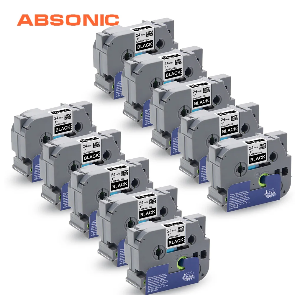 Absonic 10 шт. TZe 355 этикетировочная лента Стандартный клей для Brother P touch PT D600 P700 тег