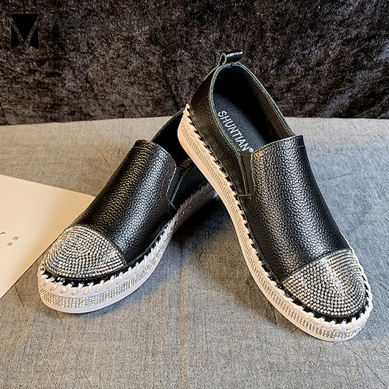 С натуральным лицевым покрытием на плоской подошве женские Обувь из телячьей