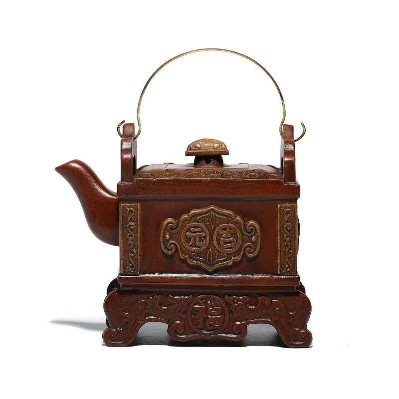 

Red clay teapot Yuanji treasure box imitation old pot gift