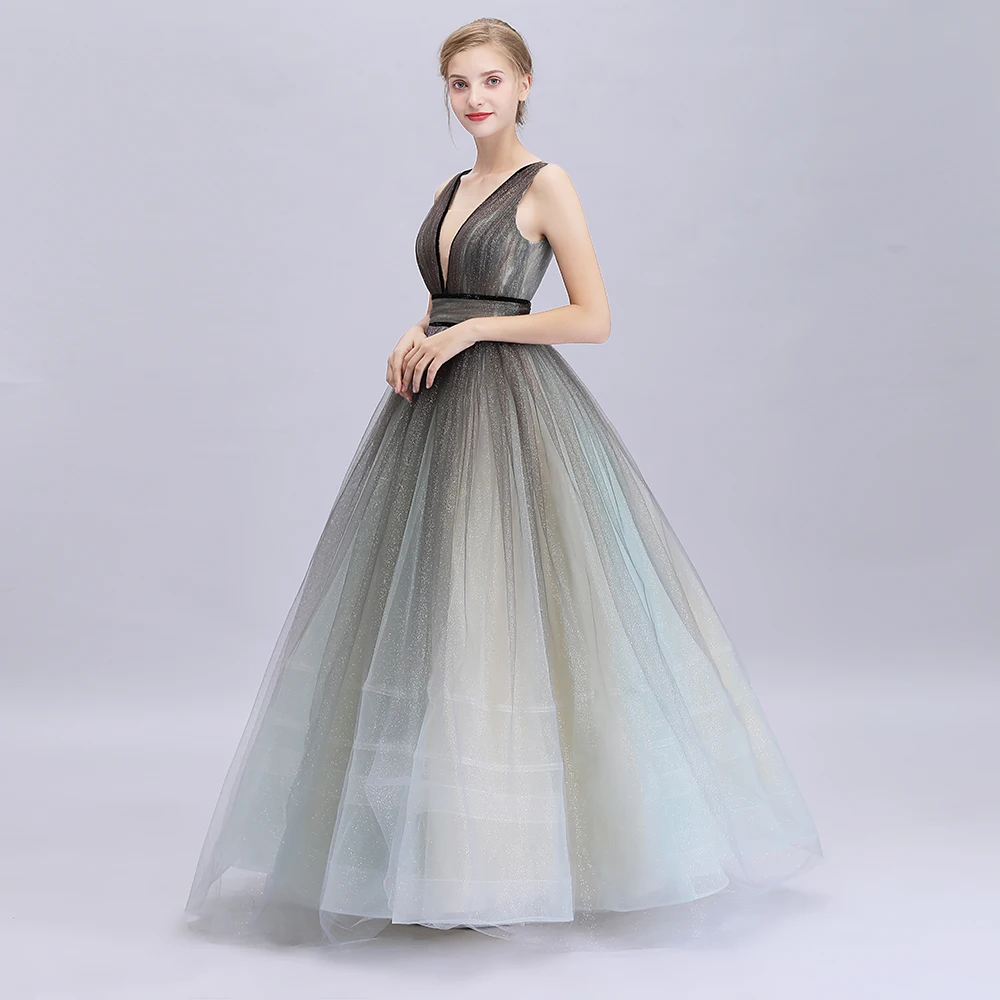 SSYFashion Новое роскошное вечернее платье шикарное блестящее длинное платье для выпускного бала без рукавов длиной до пола вечерние классическое бальное платье Robe De Soiree