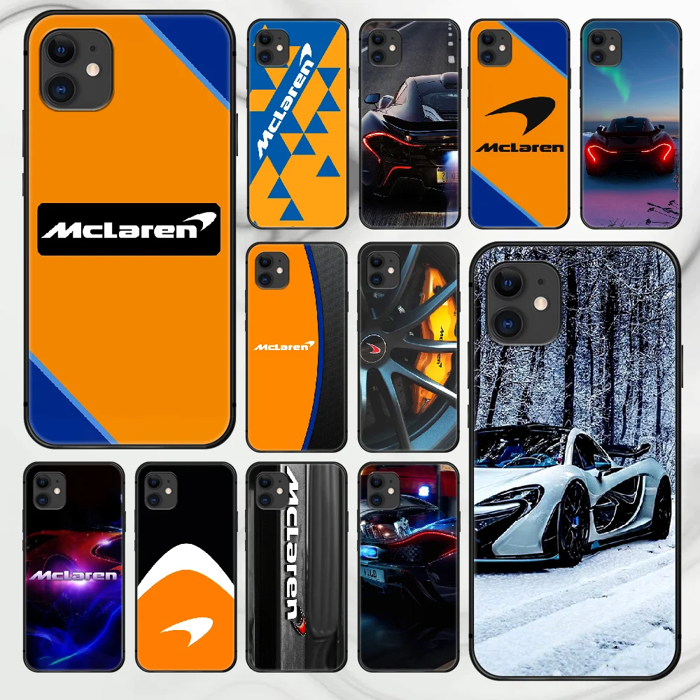 

Mclaren car Logo Phone Case Cover Hull For iphone 5 5s se 2020 6 6s 7 8 12 mini plus X XS XR 11 PRO MAX black Waterproof Tpu