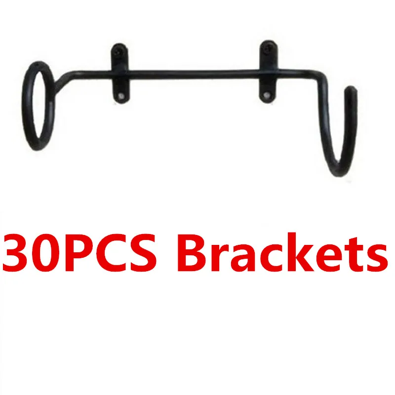 30PCS Brackets 1-100 шт, дешевое настенное крепление черного металла, полка для винных бутылок, подставка для винных бутылок, кронштейн для винных бутылок от поставщика - Цвет: 30PCS Brackets