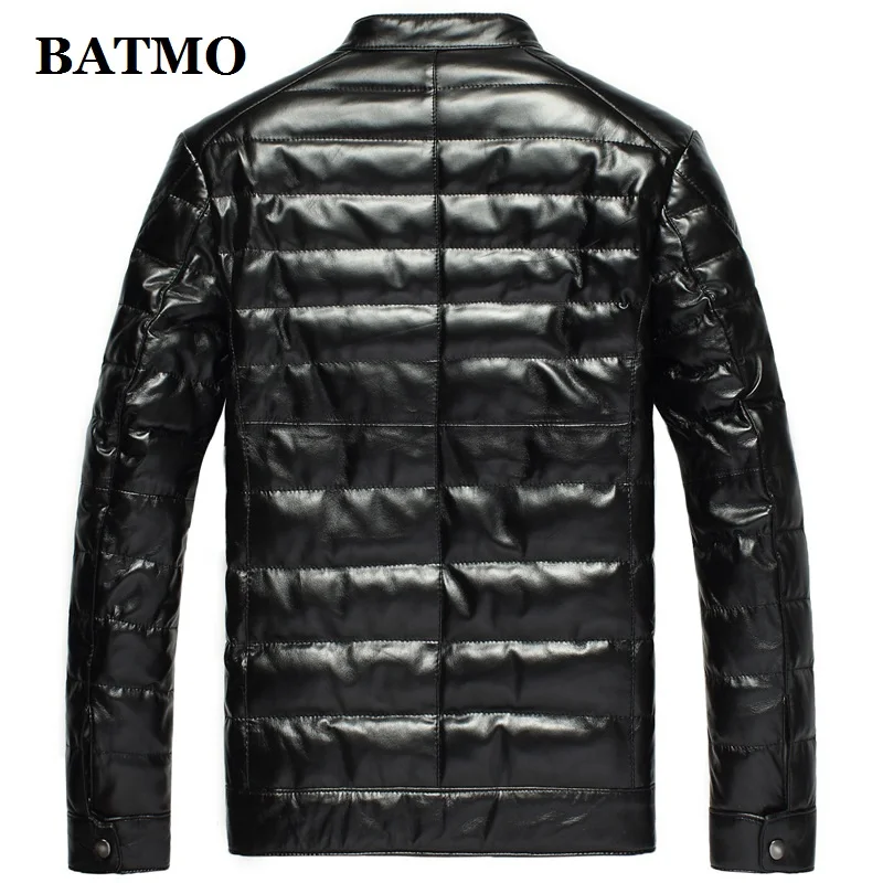 BATMO Новое поступление осень и зима 90% белый утиный пух natrual овчины куртки мужские из натуральной кожи 033