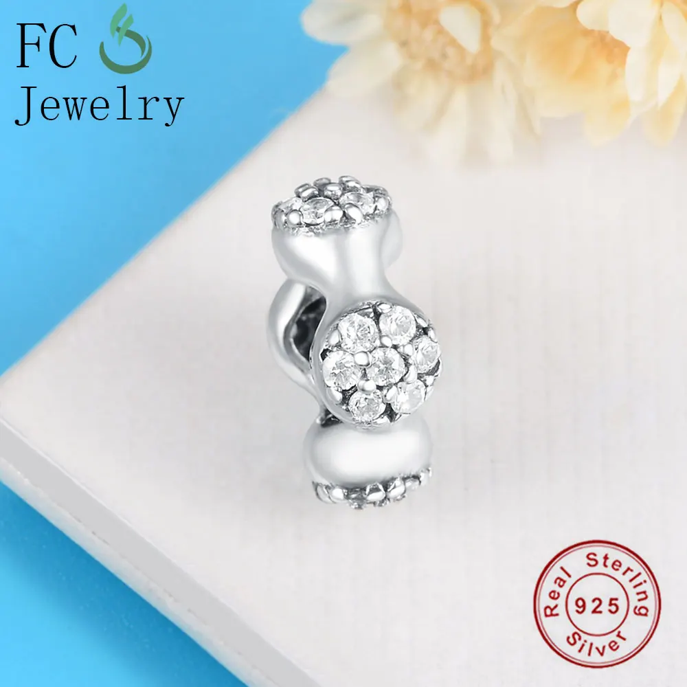 Шарм-браслет из серебра 925 пробы с фианитами | Украшения и аксессуары